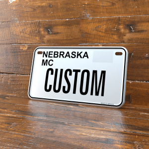 Personalized Nebraska 4x7 Motorcycle ATV/UTV License Plate