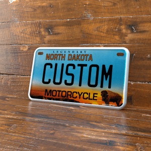 Personalized North Dakota 4x7 Motorcycle ATV/UTV License Plate