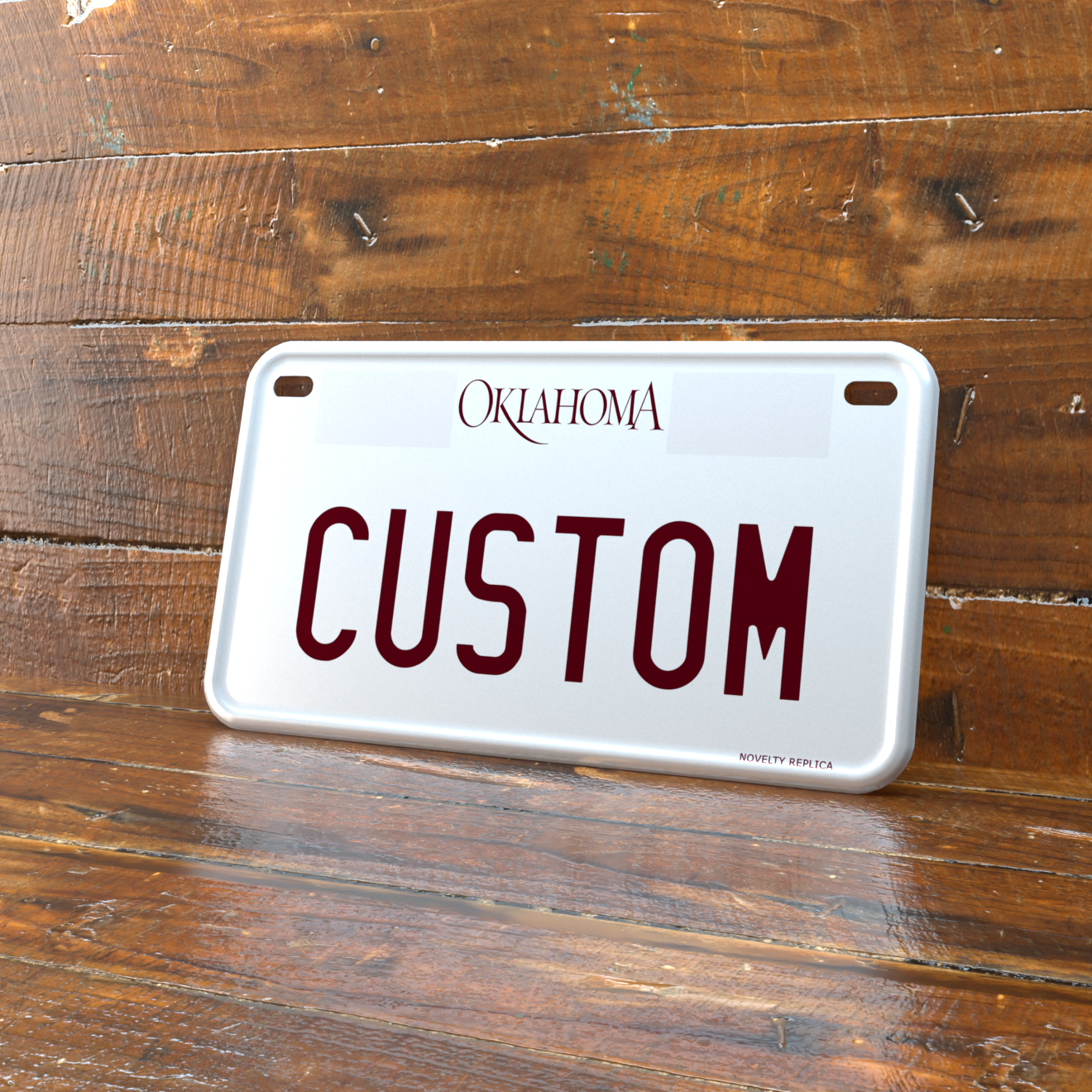 Personalized Oklahoma 4x7 Motorcycle ATV/UTV License Plate
